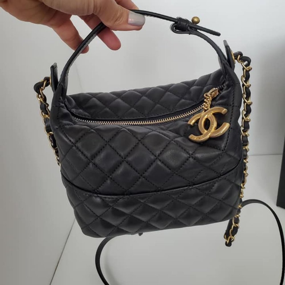 NWT New Authentic Chanel Black Quilted Lambskin - Picture 12 of 14